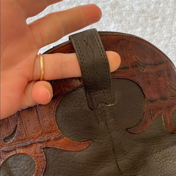 Ariat Leather Cowboy Boots Western Two Tone Brown Boho Cowgirl - Picture 17 of 17